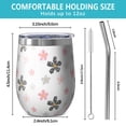 thumbnail image 5 of Modern 12oz Stainless Steel Insulated Wine Tumbler with Lid and Straw – Double Wall Vacuum Mug for Hot & Cold Drinks, 304 Steel Interior, Sweat-Free Design, 5 of 5