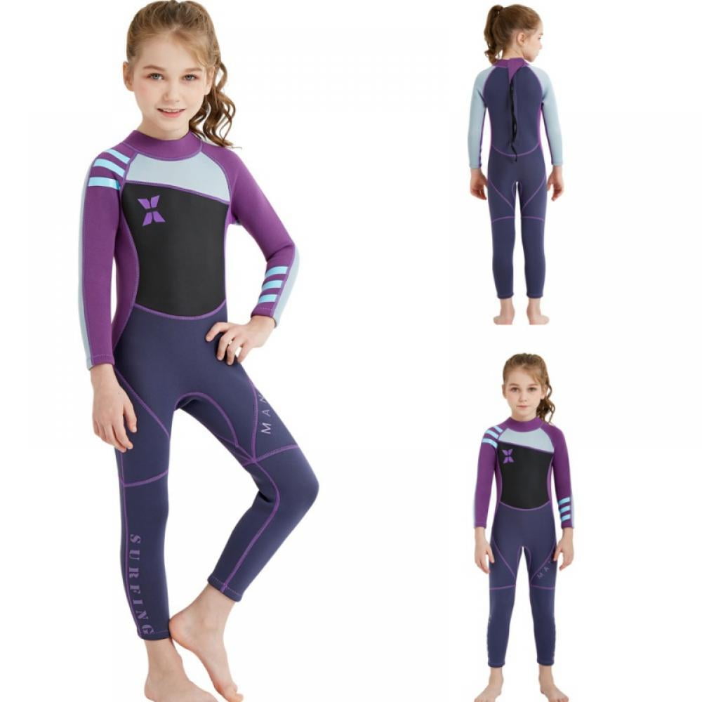 VW Boys 2mm Full Length Wetsuit Protection Kids Summer Wetsuit with UPF 50 