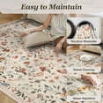 thumbnail image 3 of SIXHOME 5'x7' Area Rugs for Living Room Rugs for Bedroom Vintage Soft Floral Area Rug Washable Botanical Printed Carpet Non Slip Oriental Rug for Dining Room and Farmhouse Home Decor, 3 of 7