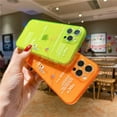 thumbnail image 5 of Hot Off Sports Shoes Brand Able Neon Fluorescent Clear Shockproof Phone Case for IPhone14 13 12 11 XS Max XR Sneakers ins Soft TPU Cover-Orange-W-for XS MAX, 5 of 8