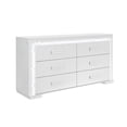 thumbnail image 3 of Naomi Silver with Faux Marble Detailing Queen Bedroom Set with LED Light, 3 of 10