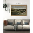 thumbnail image 2 of Drsoum Vintage 24x36in Natural Framed Landscape Canvas Wall Art Village Classic Wall Prints Modern Farmhouse Bathroom Office Decor, 2 of 5
