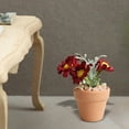 thumbnail image 4 of Casa de muñecas a escala 1:6, maceta con margaritas, accesorios para dormitorio y sala de estar, jardín. Rojo, 4 of 9