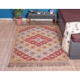 thumbnail image 4 of Chouhan Rugs Kilim Rug Wool Jute Rug, Bohemian Rugs, Jute Rug Wool Rug,Kilim Dhurri Wool and Jute Rug Handmade, Kilim Dhurrie Rug, Traditional Indian Wool Jute Rugs ( 6x9 Ft ) (KILM-12), 4 of 9