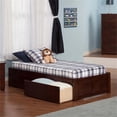 thumbnail image 2 of Leo & Lacey Urban Twin Storage Platform Bed in Walnut, 2 of 4