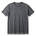 thumbnail image 4 of yardsong Men's Athletic Running T-Shirts Quick Dry Gym Workout Shirts Summer Moisture Wicking Short-Sleeve Sports Tee Tops 2026 Dark Gray,7XL, 4 of 7
