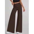 thumbnail image 2 of Pantalones Palazzo de Pierna Ancha para Mujer PRETTYGARDEN Marrón XS, 2 of 4
