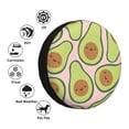 thumbnail image 5 of Easygdp Cute Avocado Automobile Tire Dust Cover, 14-17in Spare Tire Cover Universal Fit for Trailer, Car, Truck, SUV, Jeep - 16 inch, 5 of 9