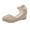 Beige, variant on Qiaocaity Womens Wedge Sandals Closed Toe Buckle Strap Comfortable Platforms Summer Sandals Casual Shoes Beige Size 4.5