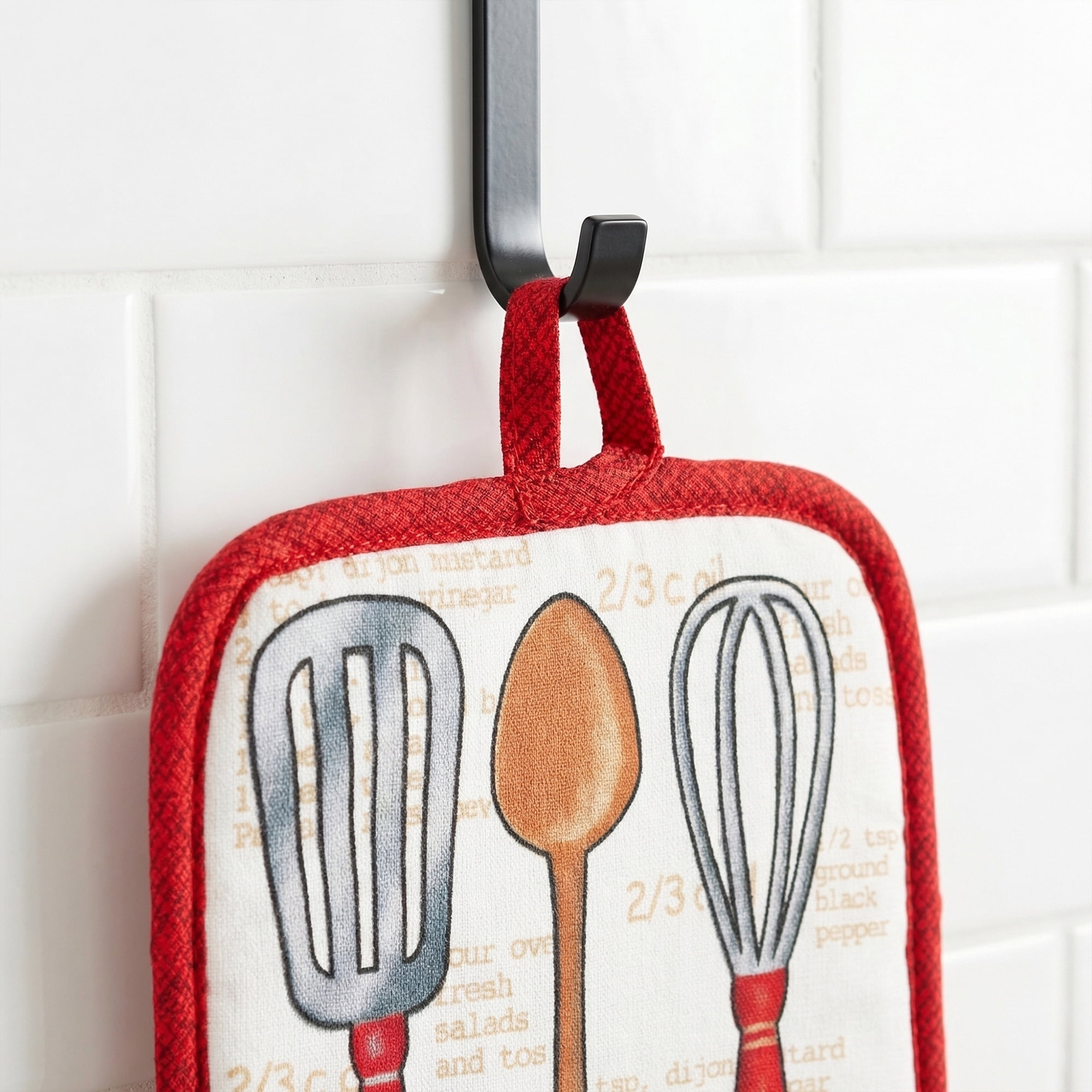 Unique Bargains 2 Pcs Pot Holders, Heat Resistant Trivets for Baking Red 6.5"x7.9"
