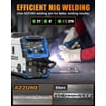 thumbnail image 3 of Máquina de Soldadura MIG AZZUNO 110V/220V, 155Amp 5 en 1 Gas MIG/MIG de Aluminio/MIG sin Gas con Flux/LIFT TIG/Soldadura con Electrodo, Soldadora Mejorada con Alimentador de Alambre, 3 of 6
