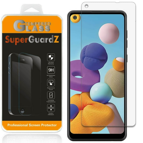 [2-Pack] For Samsung Galaxy A21s - SuperGuardZ Tempered Glass Screen Protector, Anti-Scratch, 9H Hardness, Anti-Bubble, Anti-Shock