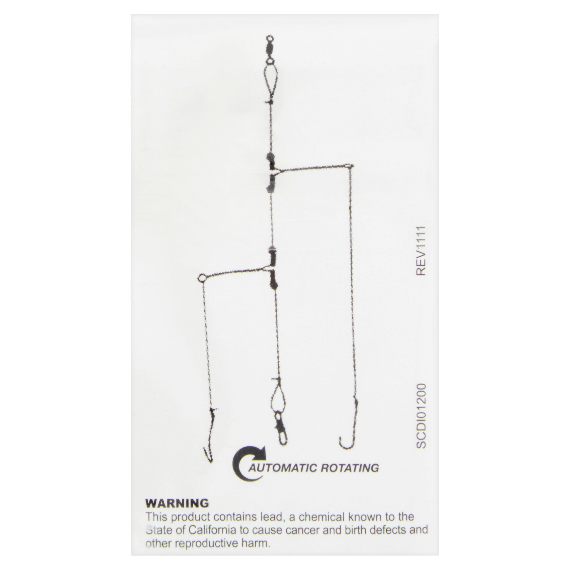 (5 pack) Eagle Claw Fishing, 015H-4 Crappie Rig, Fish Hook Size 4