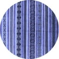 thumbnail image 1 of Ahgly Company Indoor Round Solid Blue Modern Area Rugs, 5' Round, 1 of 4