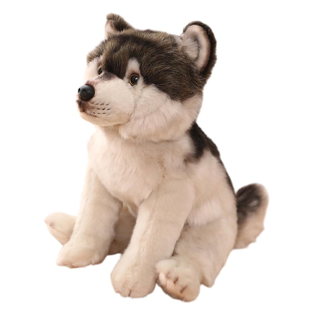 Animal de peluche de juguete, estatua de perro, dibujos animados creativos, almohada de peluche para dormir, figuras de animales de peluche para sofá