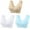 D, variant on Luxalzxs 3 Pcs Bras for Women No Underwire Plus Size Wireless Bras with Support and Lift Gather Breathable Front Cross Lace Underwear Bra