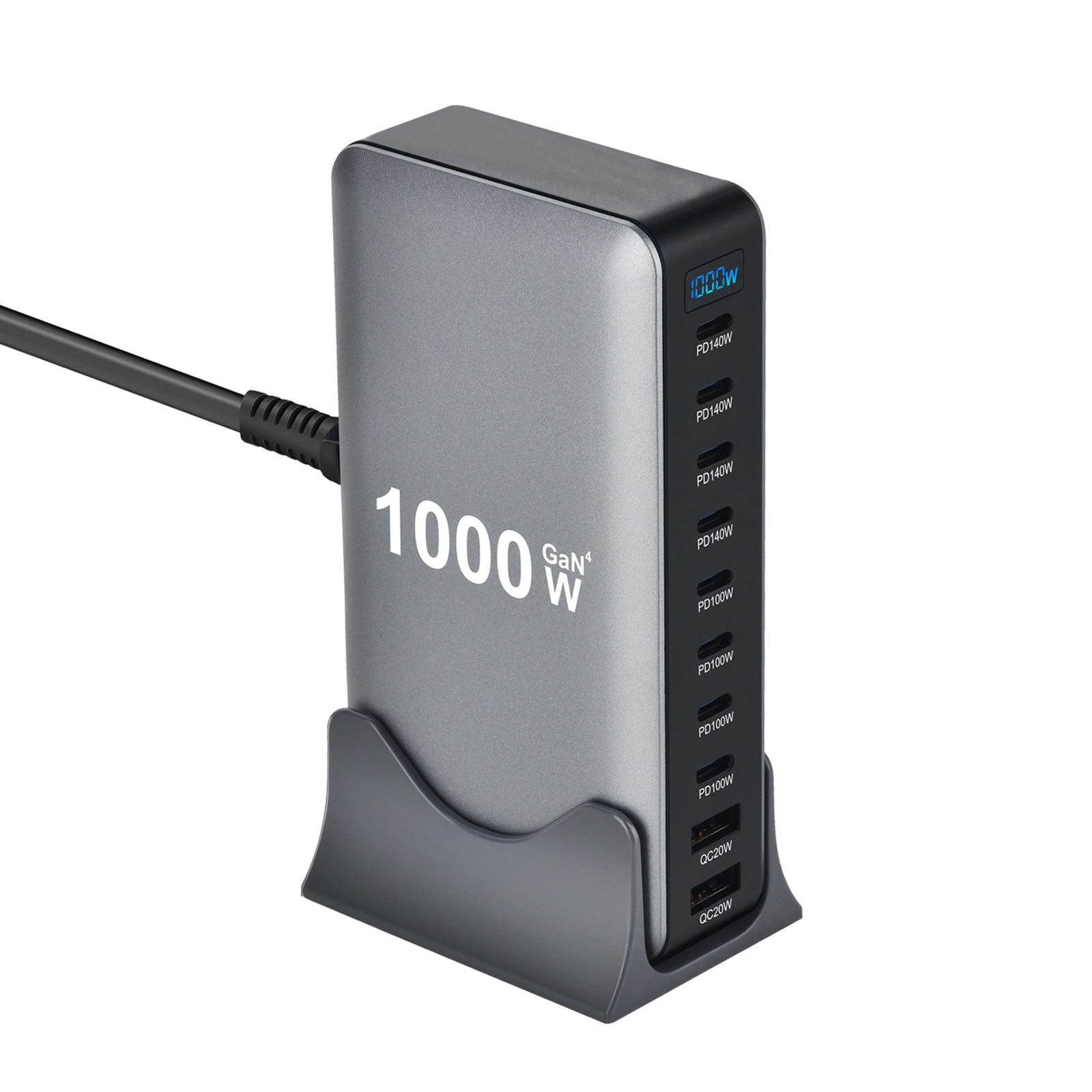 Highly speed 1000W Charging 10Port Compactly Charging Hubs Wide Device Compatibility Durability ABS Build Long Last