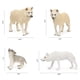 thumbnail image 5 of Restcloud Juego de 7 figuras de juguete de lobo, figuras de animales de lobo (juego de lobo B), 5 of 7