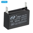 thumbnail image 3 of Uxcell CBB61 Ceiling Fan Capacitor for range hood fans 5 Pcs 1.2uF 450V AC 50/60HZ with 2 Pins 1.37 x 0.9 x 0.86 inch, 3 of 6