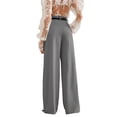 thumbnail image 6 of Women'S High-Waisted Elegant Straight-Cut Business Suit Pants Gray L, 6 of 10
