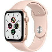 Restored Apple Watch SE 44mm GPS Aluminum Gold Case Pink Sport Band (Refurbished)