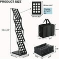 thumbnail image 3 of Brochure Display Stand Foldable Magazine Rack Metal Brochure Holder Literature Rack With Carrying Bag 4 Pockets Literature Stand For Exhibition Trade Show And Office Retail Store Black, 3 of 6