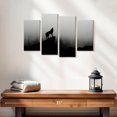 thumbnail image 2 of Elephant Stock Wolf Silhouette Wall Art - Horizontal Multi Panel Canvas - Living Room Wall Decor - Animal Multi Panel - Black And Gray Decor - 24" x 14", 2 of 4