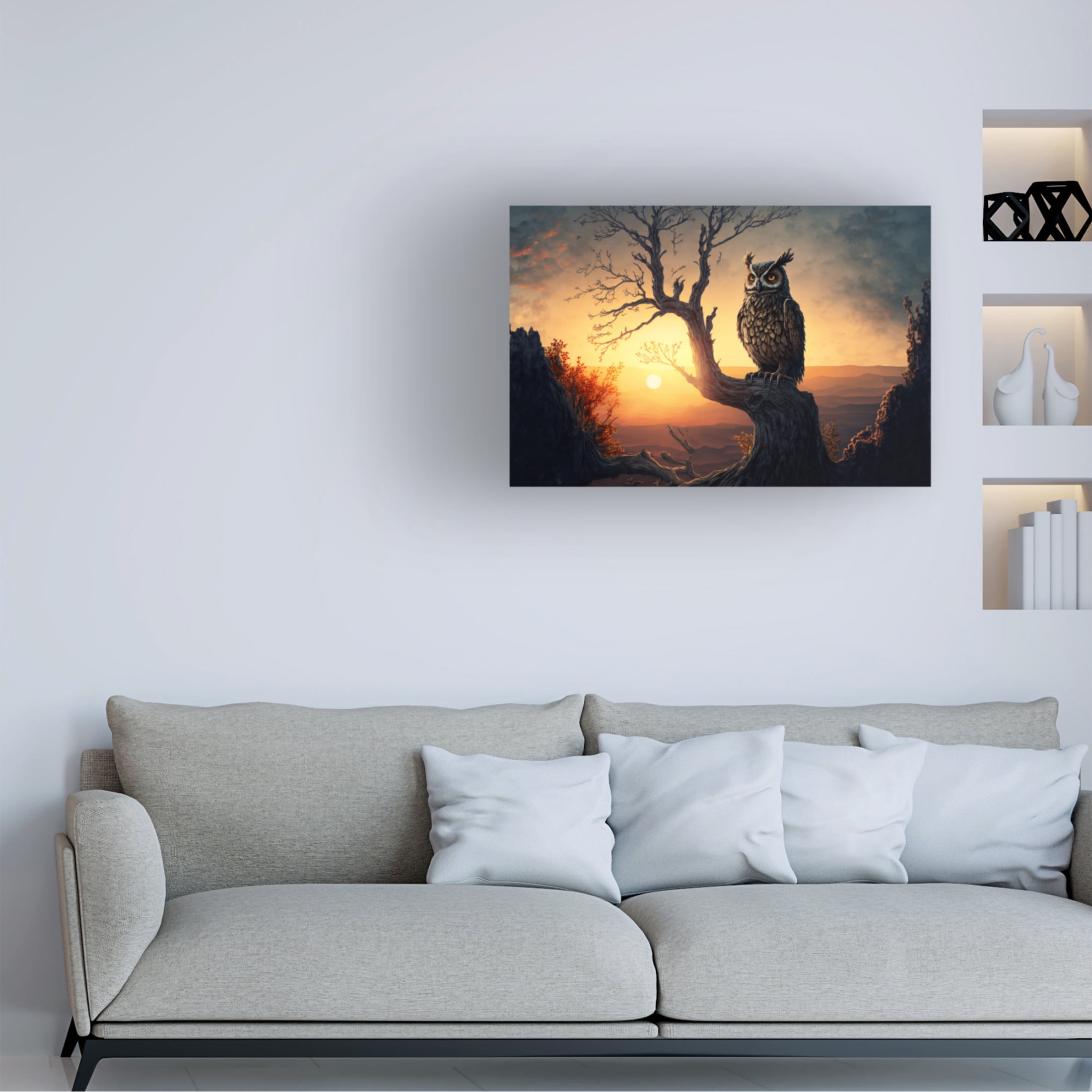 Canvas Wall Art - Ray Heere 'Woodland Animals 12' Wall Art for Living Room, Bedroom, or Office Décor by Trademark Fine Art - 19 x 12 Inches