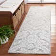 thumbnail image 3 of SAFAVIEH Blossom Travis Damask Runner Rug, Grey/Ivory, 2'3" x 8', 3 of 9