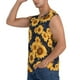 thumbnail image 3 of Fotbe Navy Blue Plaid Sunflower Men's Camiseta sin Mangas Estampada para Hombres, Playera Casual para Gimnasio, Entrenamiento, Playa-Medium, 3 of 7