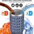 thumbnail image 3 of Christmas 30oz Handheld Travel Tumbler with Handle – Double Wall Stainless Steel Insulated Cup, Flip Straw Lid, Leak-Proof & BPA-Free for Hot and Cold Drinks – Durable Coffee & Juice Mug Black, 3 of 7