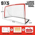 thumbnail image 3 of RUNBOW Portable Soccer Goal Red, 9x5 ft, with Carry Bag, 3 of 7