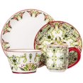 thumbnail image 4 of American Atelier 16-Piece Christmas-Themed Stoneware Dinnerware Set - Green/Red, 4 of 4