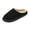 Black, variant on Women Fleece Lined Slip On Closed Back Mule Casual Shoes, Smooth Woven Outer Fabric, Thick Warm Plush Interior, Lug Anti Slip Outsole, Elastic Opening for Cold Weather Daily Commute,Black 6.5