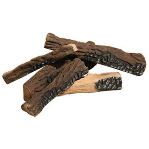 Regal Flame 5 Piece Set of Ceramic Wood Large Gas Fireplace Logs Logs for All Types of Indoor, Gas Inserts, Ventless & Vent Free