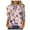 Purple, variant on 3/4 Length Sleeve Shirts for Women 2026 Spring Summer Floral Printed Crewneck T Shirts Blouse