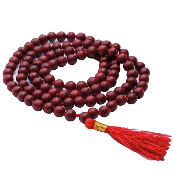 HEALTHANDWEALTH Rosewood Beads mala | Rosary 8mm handmade 108+1 beads prayer japa mala | yoga, meditation, prayer, japa mala