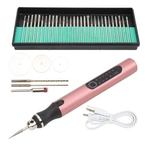 Stylo de gravure, 3 Vitesse 8W Construit en 300mAh Outil sans fil portable de charge de batterie pour la fabrication de bijoux, métal, bois, verre, plastique, grave, perceuse, broyage