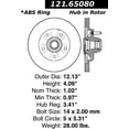 thumbnail image 3 of Centric Parts 121.65080 C-Tek Standard Brake Rotor, 3 of 4
