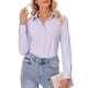 thumbnail image 1 of Camisa con botones Siliteelon para mujer, manga larga, color lavanda, 1 of 9