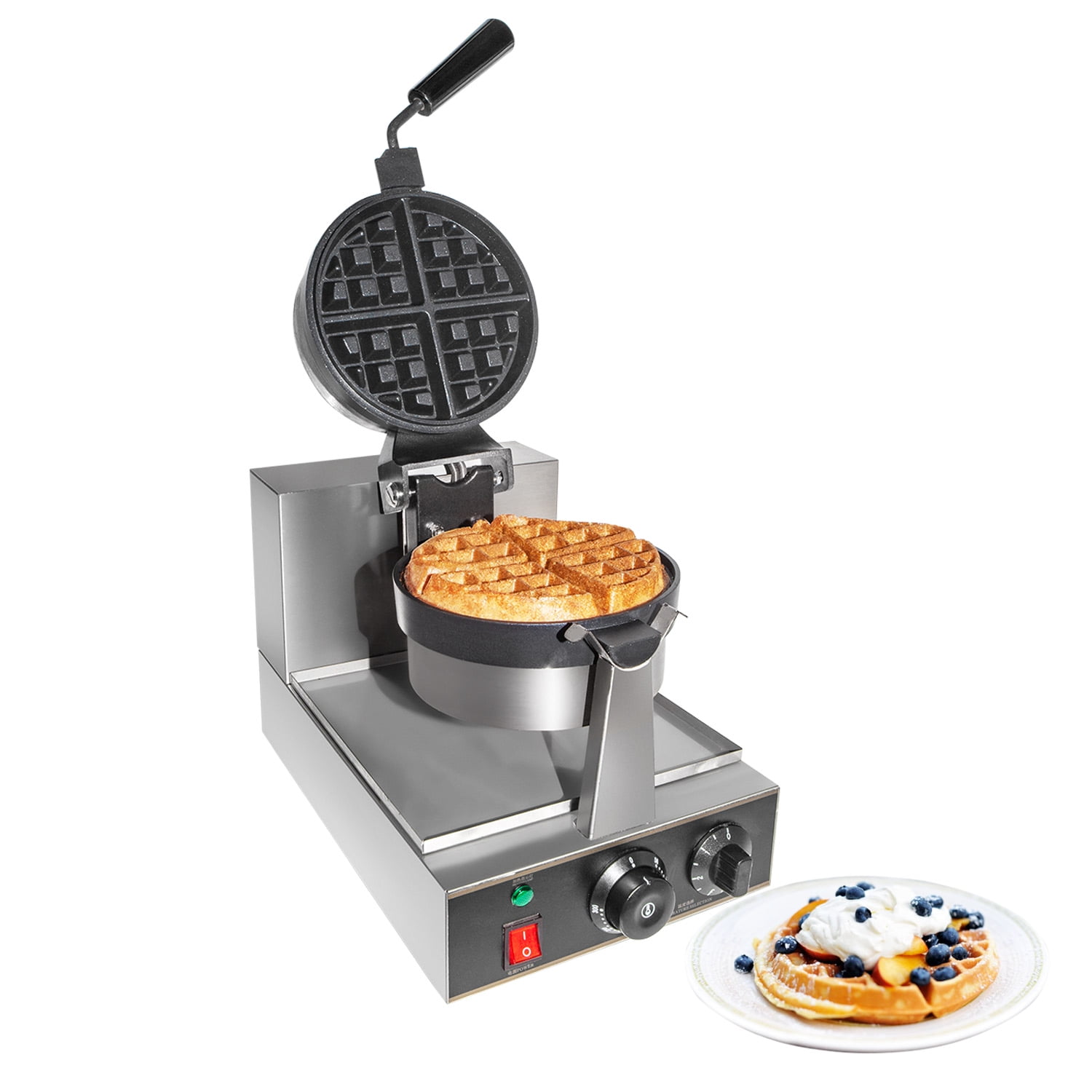 GorillaRock Belgian Waffle Maker | Commercial Flip Waffle Iron ...