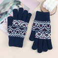 thumbnail image 5 of GILIGEGE Winter Gloves for Men Women Touchscreen Texting Warm Gloves Warm Lined Thermal Cold Weather Gloves for Men Screen Gloves Flower Warm Knit Winter Gloves Christmas Stocking Stuffers for Women, 5 of 5