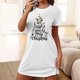 thumbnail image 5 of Camisón corto de talla grande para mujer, camisón de manga corta con estampado de pecho a la moda, camisón para mujer, 5 of 5