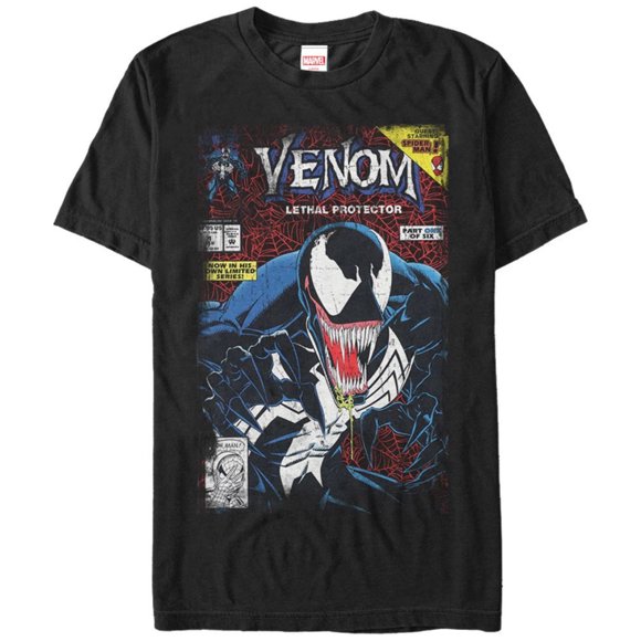 Venom 810473-large Venom Lethal Protector Comic Cover Mens T-Shirt - Large