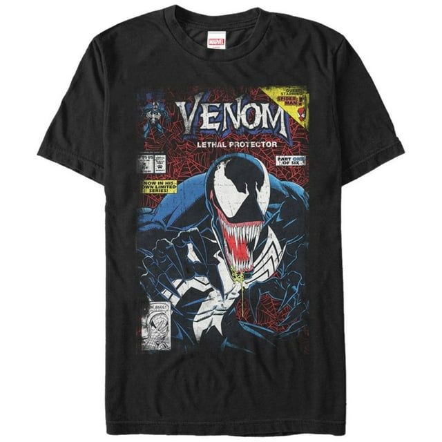 Venom Lethal Protector Comic Cover Men's T-Shirt-3XLarge