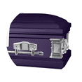 thumbnail image 2 of Titan Casket, Satin Series Funeral Casket in Royal Purple, 2 of 5