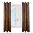 thumbnail image 4 of Wood Wall Study Room Living Kitchen Bedroom For Blackout Curtain Printed 2 Panels, 4 of 6