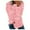 Pink, variant on WREESH Womens Fashion Crewneck Sweatshirts Print Long Sleeve Comfortable Breathable Shirt Tops Pullover Blue