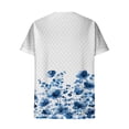 thumbnail image 4 of Xuyuer Womens T Shirt Casual Short Sleeve V-Neck Graphic T-Shirt Tops Tees Summer Dressy Casual Tops Pleated FrontVintage Shirt for Women Graphic Tee Casual Cottagecore Summer T Shirt, 4 of 6