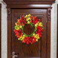 thumbnail image 4 of Guirnalda de Artificial colorida, regalo, guirnalda de Floral para celebración, verano, decoración del hogar, ventana, granja amarillo rojo verde Sunnimix Corona de puerta delantera, 4 of 7